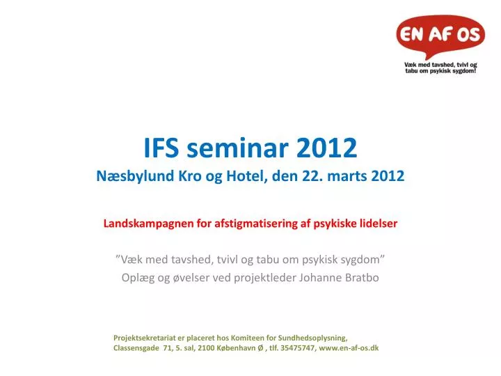 ifs seminar 2012 n sbylund kro og hotel den 22 marts 2012