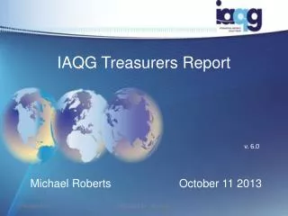 IAQG Treasurers Report