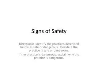 Signs of Safety