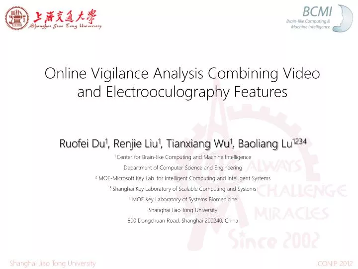online vigilance analysis combining video and electrooculography features