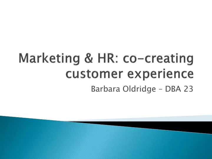 marketing hr co creating customer experience