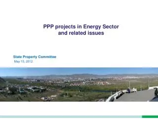 PPP projects in Energy Sector and related issues