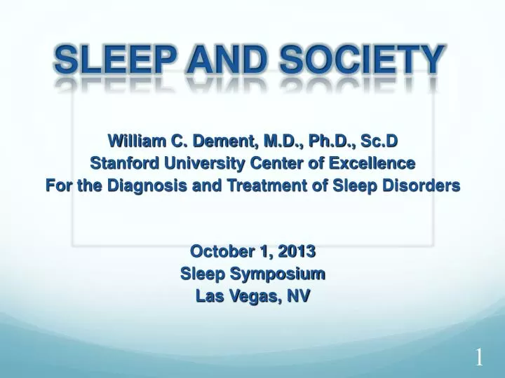 sleep and society