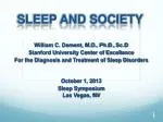 SLEEP AND SOCIETY
