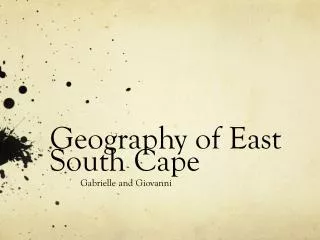 Geography of East South Cape