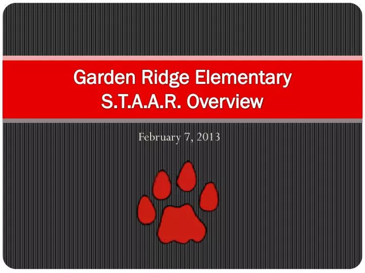 garden ridge elementary s t a a r overview