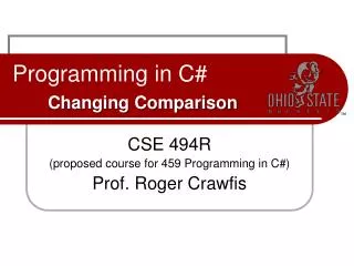 Programming in C# Changing Comparison