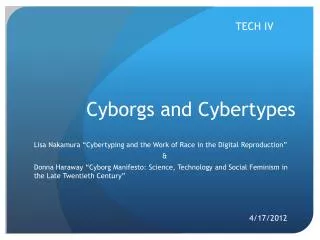Cyborgs and Cybertypes