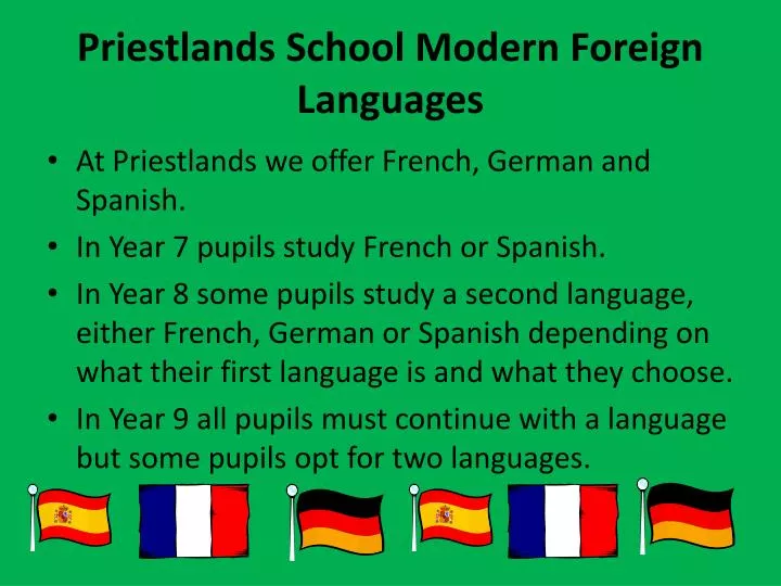 priestlands school modern foreign languages