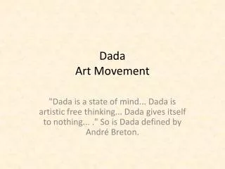 Dada Art Movement