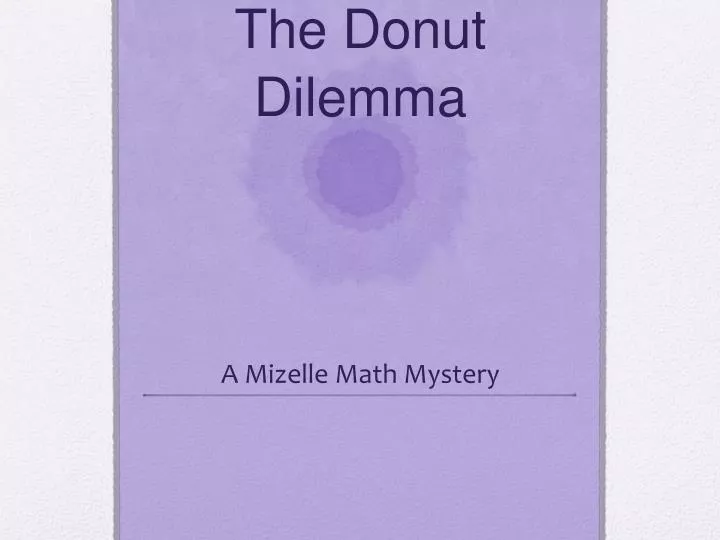 the donut dilemma