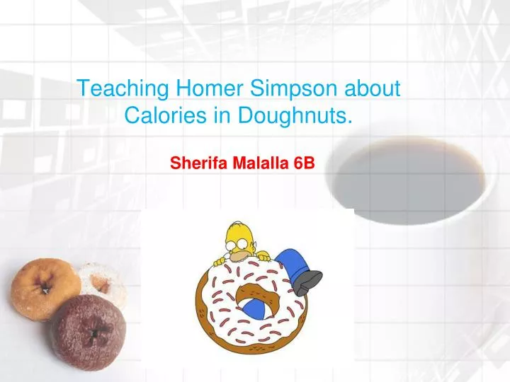 teaching homer simpson about calories in doughnuts
