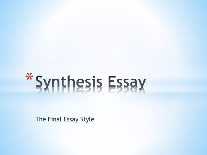 synthesis essay