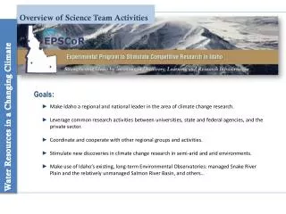 Overview of Science Team Activities