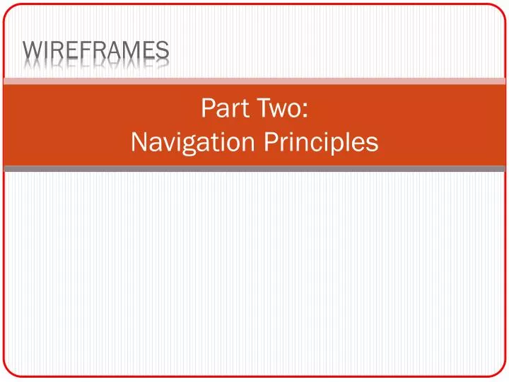 part two navigation principles
