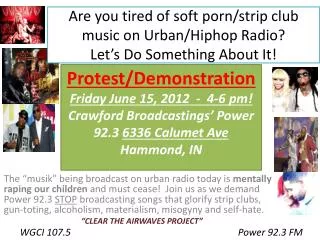 Protest/Demonstration Friday June 15, 2012 - 4-6 pm!
