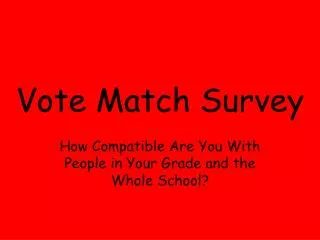 Vote Match Survey