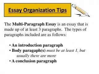 Essay Organization Tips