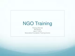NGO Training