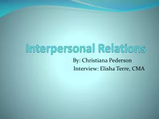 Interpersonal Relations