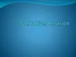 IGCSE River Revision