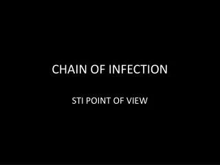 CHAIN OF INFECTION