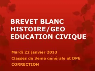 brevet blanc histoire geo education civique
