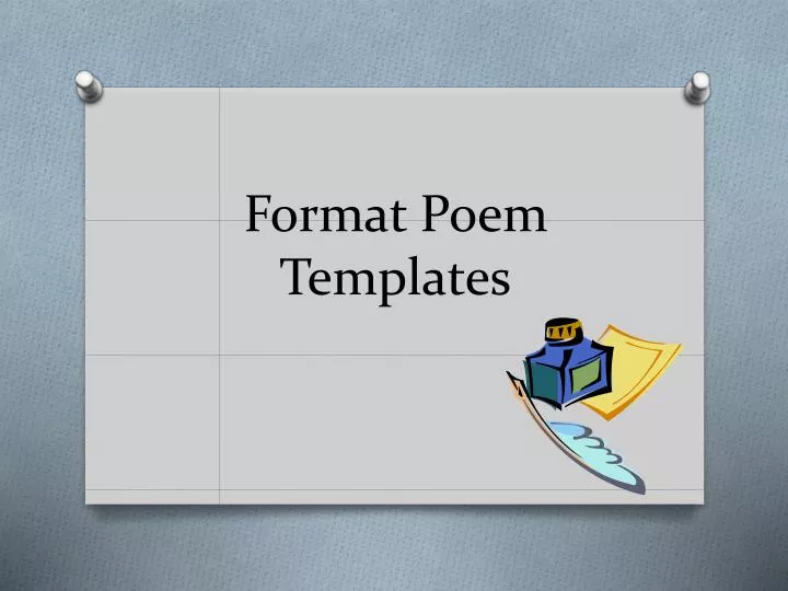 format poem templates