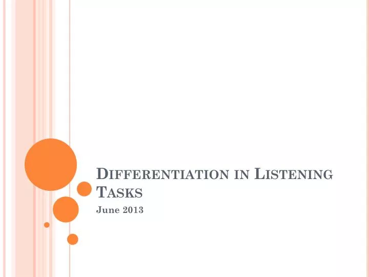 differentiation in listening tasks