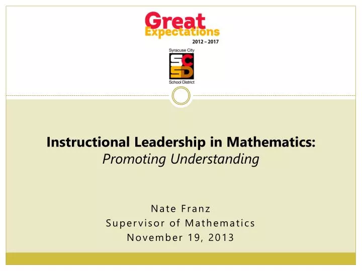 nate franz supervisor of mathematics november 19 2013
