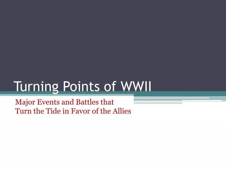 turning points of wwii