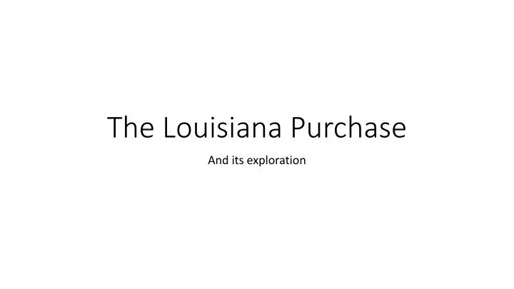 the louisiana purchase