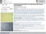 Developing Monolithic Fire-Resistant Structural Curved Glass for Modern Applications - slide 1