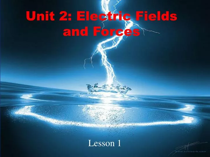 unit 2 electric fields and forces