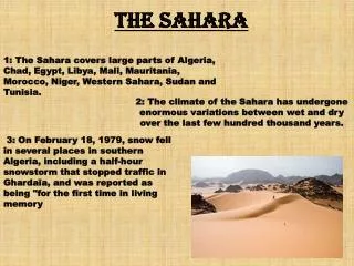 the Sahara