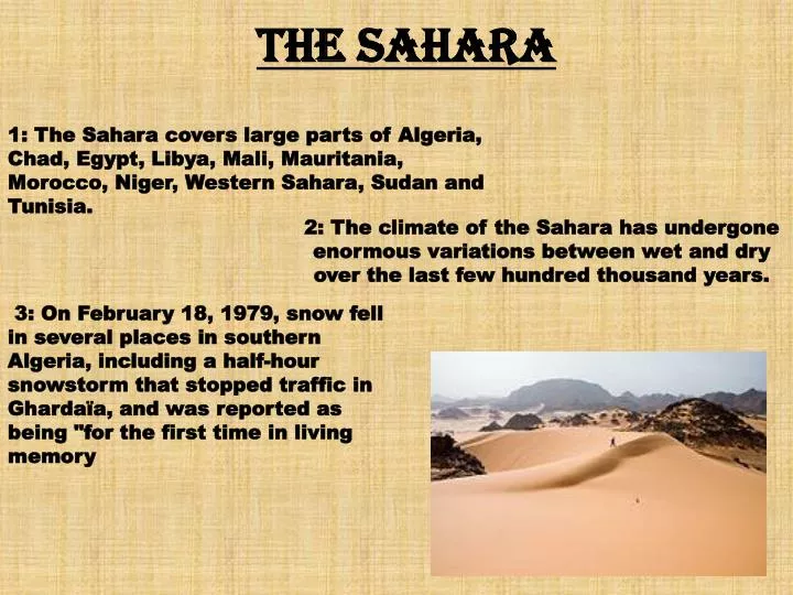 the sahara