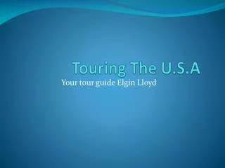 Touring The U.S.A