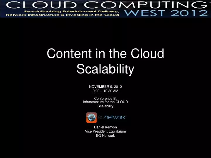 content in the cloud scalability