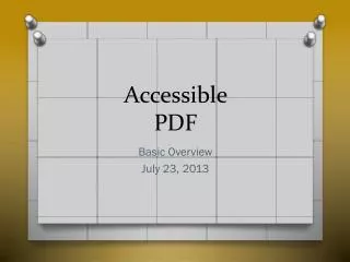 Accessible PDF