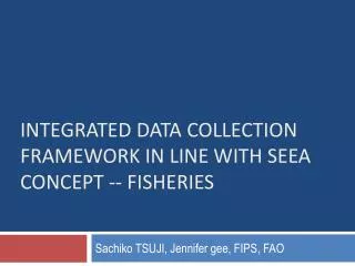 integrated data collection framework in line with SEEA concept -- fisheries