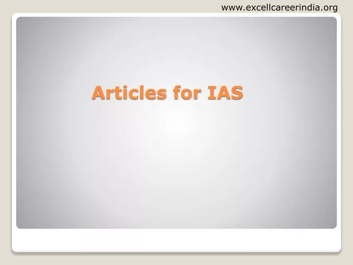 articles for ias