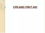 CPR AND FIRST AID - slide 1