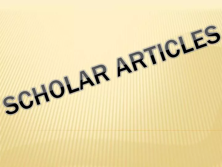 scholar articles