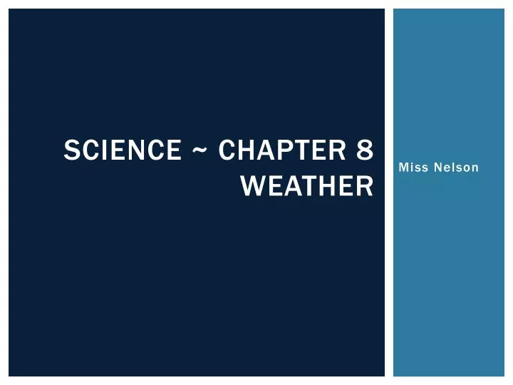 science chapter 8 weather
