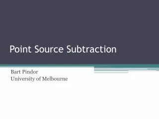Point Source Subtraction