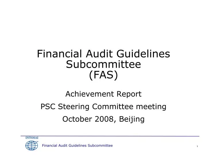 financial audit guidelines subcommittee fas
