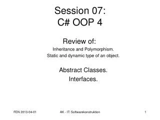 Session 07: C# OOP 4