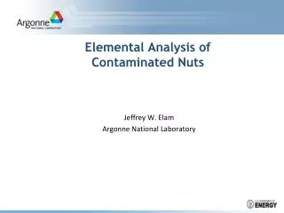 Elemental Analysis of Contaminated Nuts