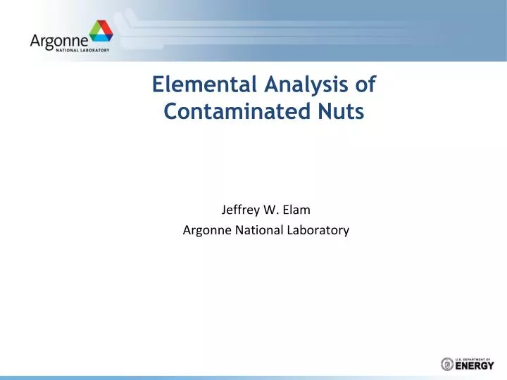 elemental analysis of contaminated nuts