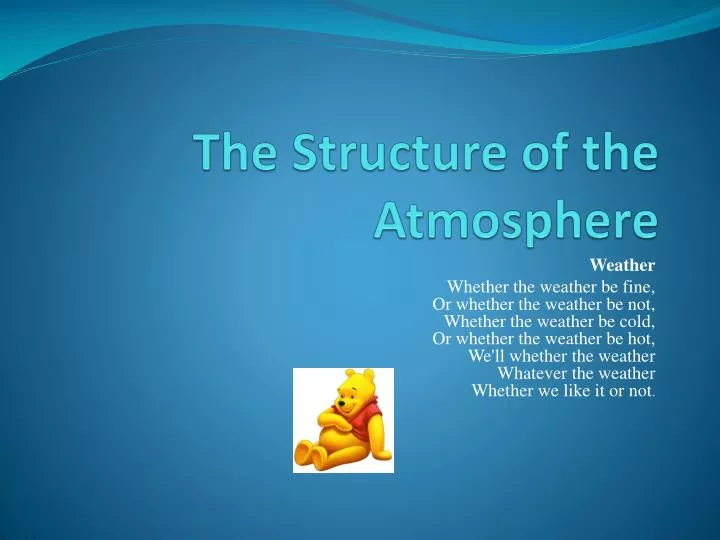 the structure of the atmosphere